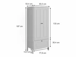 Vicco Armario infantil 83.3x53.4x187 ajaton Blanco Outlet