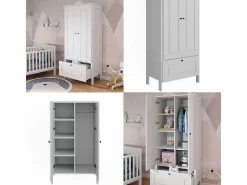 Vicco Armario infantil 83.3x53.4x187 ajaton Blanco Outlet