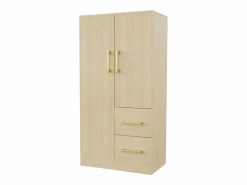 Hauss Spole Muebles Niño|Armario|Armario infantil con 2 cajones y 2 puertas - Madera - Color natural