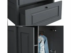 Vicco Armario infantil 83.3x53.4x187 ajaton Gris New