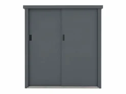 Vente-unique Armario De Jardín|Armario jardín acero galvanizado gris Medidas Ancho 120 x Prof. 80 x Alt. 131 cm - REIVAX