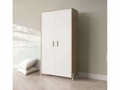 Armario Juvenil Infantil Naili 2 Puertas Roble Hamilton 90x183 cm^ New