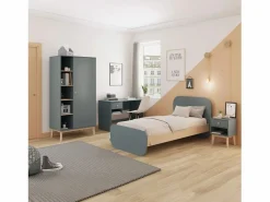 duehome Muebles Niño|Armario|Armario juvenil Misty Breeze Verde Salvia - Oak Soft