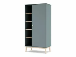 duehome Muebles Niño|Armario|Armario juvenil Misty Breeze Verde Salvia - Oak Soft