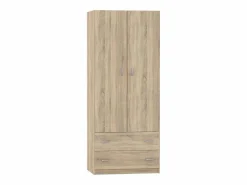 Armario Juvenil Turín 2 Blanco Brillo o Roble Cambrian 74x180 cm^ Hot