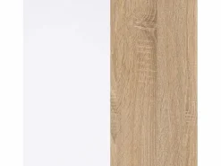 duehome Armario Lark 2 Puertas 2 Cajones Blanco Artik (Blanco Mate) - Roble Canadian Color natural claro Hot