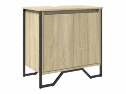 vidaxl Mueble De Lavabo|Armario lavabo baño madera ingeniería roble Sonoma 60x35x60 cm