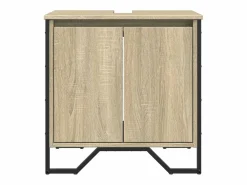 vidaxl Mueble De Lavabo|Armario lavabo baño madera ingeniería roble Sonoma 60x35x60 cm