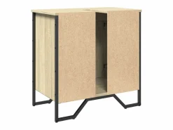 vidaxl Mueble De Lavabo|Armario lavabo baño madera ingeniería roble Sonoma 60x35x60 cm