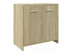 vidaxl Mueble De Lavabo|Armario lavabo baño madera ingeniería roble Sonoma 60x33x60 cm
