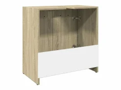 vidaxl Mueble De Lavabo|Armario lavabo baño madera ingeniería roble Sonoma 60x33x60 cm