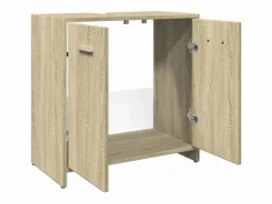 vidaxl Mueble De Lavabo|Armario lavabo baño madera ingeniería roble Sonoma 60x33x60 cm