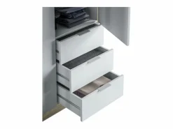 Loungitude Armario LC 3 puertas + 3 cajones roble/blanco 180x121x52 cm Color natural claro / Blanco Clearance