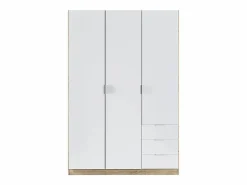 Loungitude Armario LC 3 puertas + 3 cajones roble/blanco 180x121x52 cm Color natural claro / Blanco Clearance
