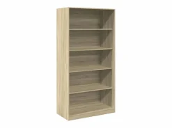 Armario madera contrachapada color roble Sonoma 100x50x200 cm ES262361 Marru00f3n Best