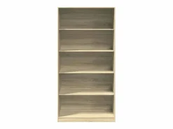 Armario madera contrachapada color roble Sonoma 100x50x200 cm ES262361 Marru00f3n Best