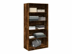 Armario Abierto, Vestidor|Armario madera contrachapada color roble ahumado 100x50x200 cm ES660985
