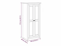 vidaxl Armario madera maciza pino Panamá Range 80x50x171,5 cm Color natural claro Hot