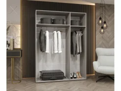 Abiks Möbel Armario|Armario Marbella 1 con puertas batientes 202/150/52 3 puertas (artisan/negro)