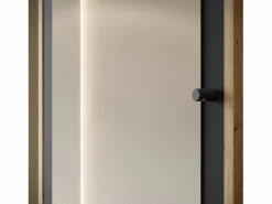 Armario moderno 90 cm armario de entrada con espejo estantes y barra mate artisan grafito negro^ Clearance