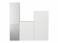 Vente-unique Armario modular con 1 espejo y 3 puertas - TELEZA Blanco Best