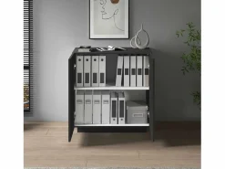 Armario multiusos Easy con 2 puertas, color antracita mate, 79,20 x 38 x 86 cm Gris antracita Clearance