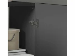 Armario multiusos Easy con 2 puertas, color antracita mate, 79,20 x 38 x 86 cm Gris antracita Clearance