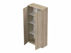 Armario Oficina|Armario Multiusos Escobero 1 Estante Superior Altura Roble Cambrian 180x80x35cm