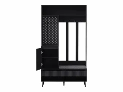 Armario con 1 puerta, 2 cajones, 4 ganchos y 1 banco 100x35x180 cm^Hauss Spole Discount