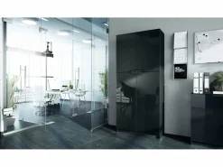 Armario Oficina|Armario Oficina Logan V1, Mueble Archivador con 5 Compartimentos y 4 Puertas, mate/ de alto brillo (82 x 185 x 37 cm)