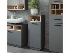 Vicco Columna De Baño|Armario para la ropa sucia antracita/sonoma 38x30x93 beatrice
