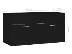 vidaxl Mueble De Lavabo|Armario para lavabo madera contrachapada 90x38,5x46 cm