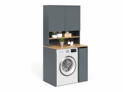 Vicco Mueble Para Lavadora|Armario para lavadora antracita/roble dorado 93.6x60.3x88.2 viktor