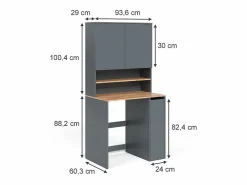 Vicco Mueble Para Lavadora|Armario para lavadora antracita/roble dorado 93.6x60.3x88.2 viktor