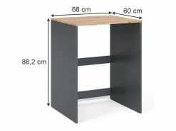 Vicco Armario para lavadora antracita/roble dorado 68x60x88.2 viktor Gris antracita Online