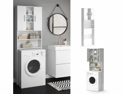 Vicco Mueble Para Lavadora|Armario para lavadora 64x25.6x190 luis