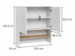 Vicco Armario para lavadora /artesano 93.6x29x100.4 viktor Blanco Outlet