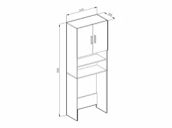 Vicco Mueble Para Lavadora|Armario para lavadora 64x26x190