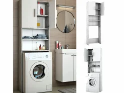 Vicco Mueble Para Lavadora|Armario para lavadora hormigón 64x26x190