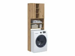 vidaxl Mueble Para Lavadora|Armario para lavadora Nemo 2 puertas + 5 compartimentos roble 190x64x25,5 cm
