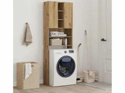 vidaxl Mueble Para Lavadora|Armario para lavadora Nemo 2 puertas + 5 compartimentos roble 190x64x25,5 cm