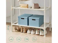 Armario para ropa con 2 barras y 2 estantes s^Calicosy Outlet