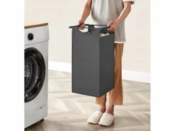Cesto De Ropa|Armario para ropa Valora de 3 x 38 L, y negro | Tres compartimentos