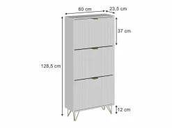 Vicco Armario para zapatos 60x23.5x128.5 helge Blanco Best