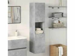 vidaxl Armario pared baño madera ingeniería hormigón 30x30x130 cm Gris Sale