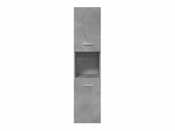 vidaxl Armario pared baño madera ingeniería hormigón 30x30x130 cm Gris Sale