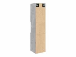 vidaxl Armario pared baño madera ingeniería hormigón 30x30x130 cm Gris Sale