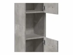 vidaxl Armario pared baño madera ingeniería hormigón 30x30x130 cm Gris Sale