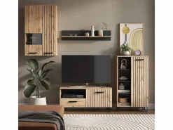 Vicco Armario De Entrada|Armario roble wotan 80x38x172 amber