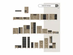 Vicco Armario De Entrada|Armario roble wotan 80x38x172 amber